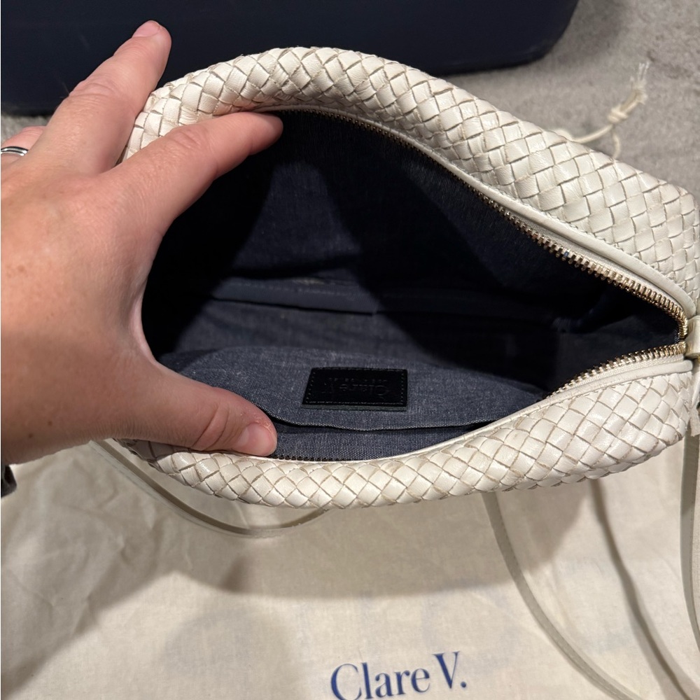 Clare V Ivory Woven Crossbody Bag - Picture 2 of 5